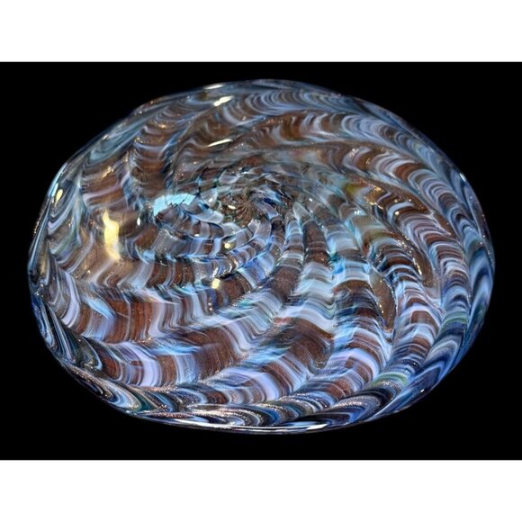Art Glass Swirled Multi-Colored Decor Gallery Wall Art Accent Cabinet Bookshelf - Picture 5 of 11